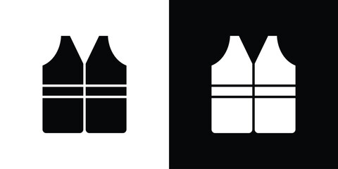 Vest jacket icon lineart symbols pack. EPS10 © Fati