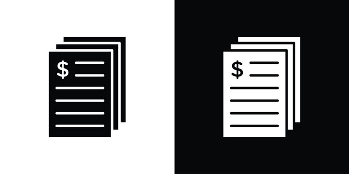Bills icon lineart symbols pack. EPS10