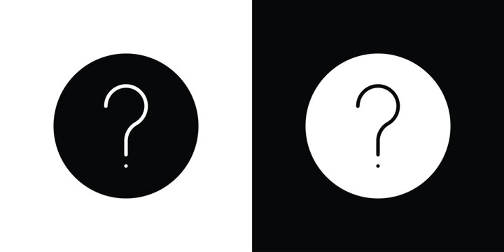 Interrogation icon lineart symbols pack. EPS10