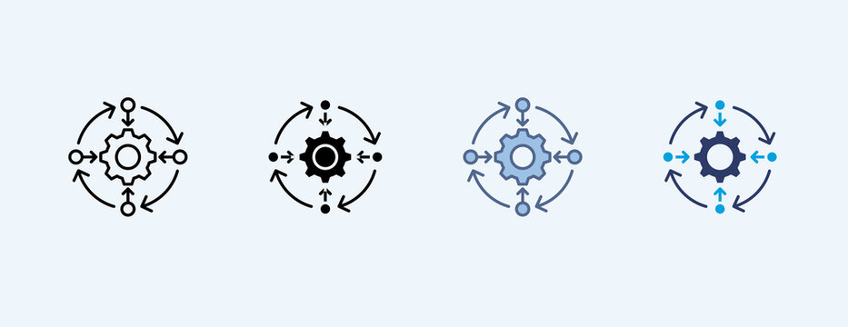 Integration Multiple Icon Illustration Vector