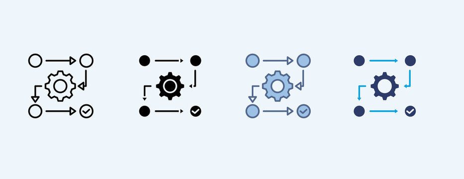 Method Multiple Icon Illustration Vector