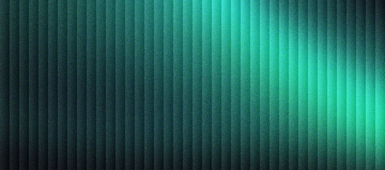 Obraz premium Teal abstract background with vertical lines and glowing light. Modern turquoise texture with rhythmic stripes and soft illumination. Dark cyan geometric pattern for digital tech wallpaper.