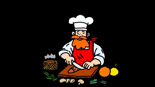 chef hat with vegetables