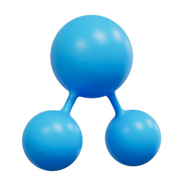 Water molecule H2O in bubble structure