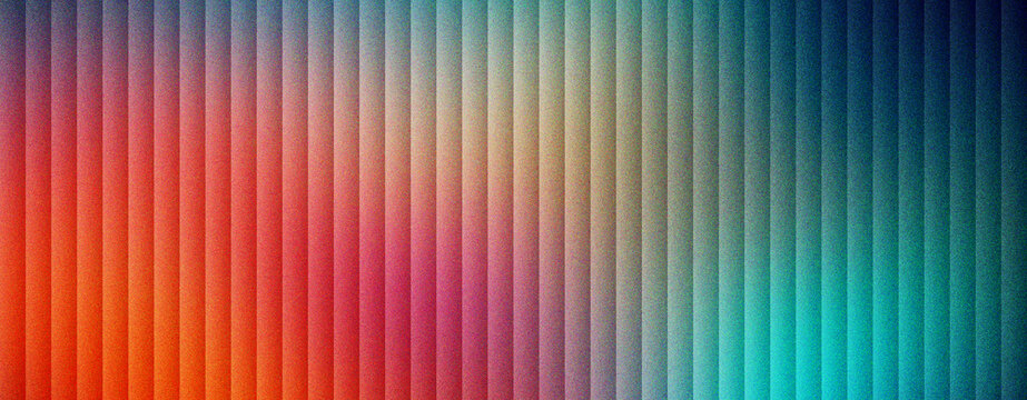 Abstract vertical line background with vibrant rainbow color gradient. Modern rhythmic stripe pattern texture. Colorful linear backdrop for creative digital design and corporate presentation.