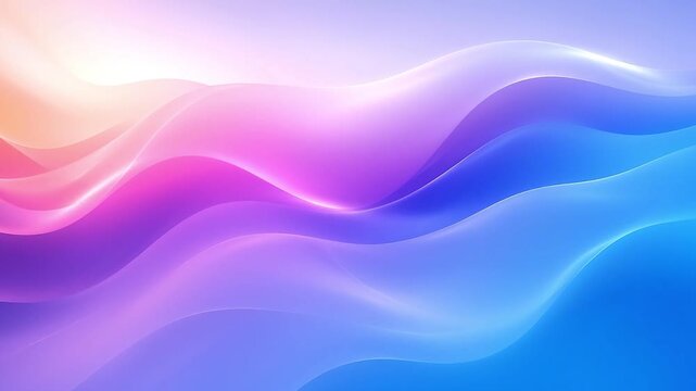 Abstract Soft Wave Background with Glowing Pink Purple and Blue Gradient Liquid Flowing Shapes for Modern Digital Design