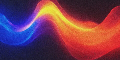 Colorful abstract wave pattern with vibrant neon glow. Digital art representing energy and creativity. © Nasrin