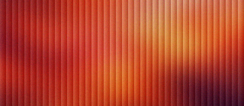 Abstract red corrugated metal texture background, industrial orange grooved steel wall pattern. Modern architectural ribbed surface with soft lighting, vibrant metallic linear backdrop design.
