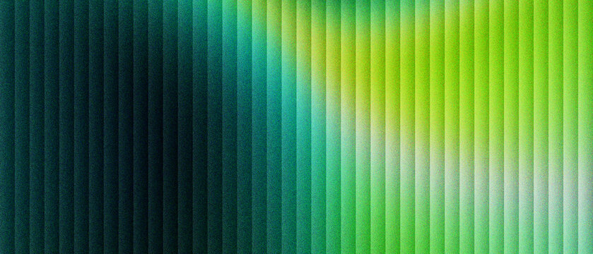 Abstract green gradient background with vertical lines and ribbed texture. Modern emerald and lime green pattern with soft light effects. Minimalist geometric backdrop for digital marketing.