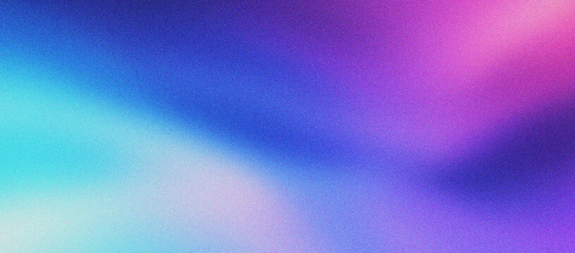 Vibrant holographic gradient background with soft neon blue and purple light leaks. Abstract colorful blur texture for modern digital design. Smooth iridescent aesthetic for web and social.