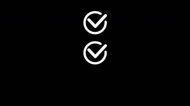 Multiple Task Complete Check Mark Animation with Sequential Success Icons UI Motion Graphics