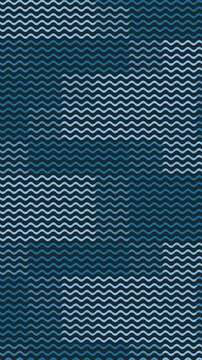Seamless japanese pattern loop in black, teal, sky blue - elegant animated 4K vertical motion background for video editing, social media and presentation