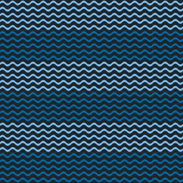 Seamless japanese pattern in black, teal, sky blue - modern geometric background for wallpaper, textile and wrapping paper design