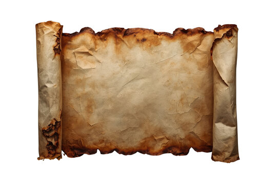 Horizontal antique scroll with rolled ends