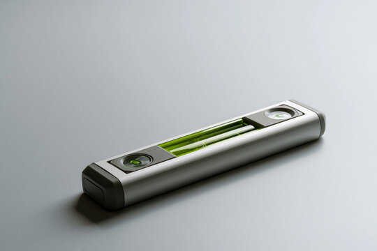 Spirit level tool with green bubble vial construction and precision