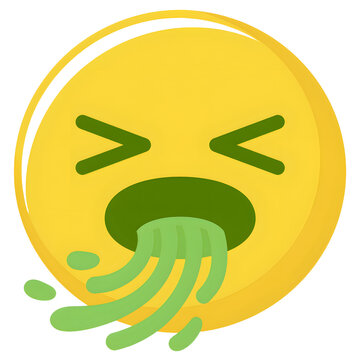 PNG illustration of the sick emoji with a clear background