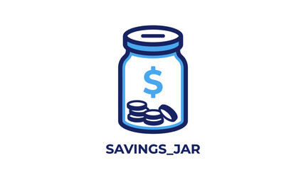 Jar with coins and dollar sign. © Abidzar