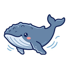 Cute Humpback Whale Marine Mammal Swimming © priska