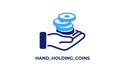 Hand Holding Stacked Coins Illustration. © Awaludin