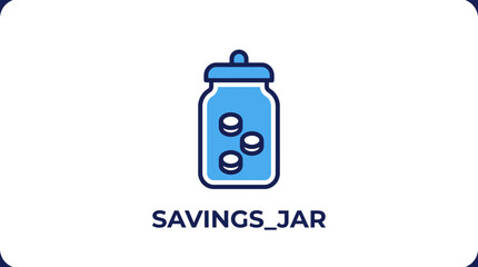 Blue Savings Jar with Coins. © Awaludin