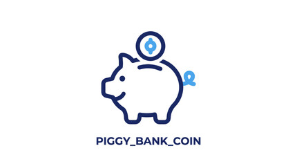 Piggy bank with coin slot. © Awaludin