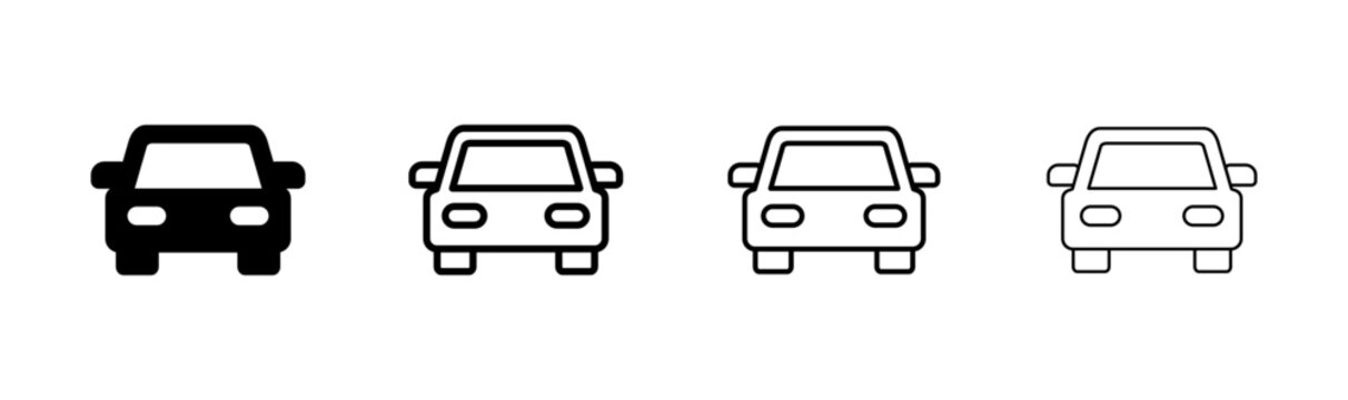 Car icon logo design. car sign and symbol. small sedan