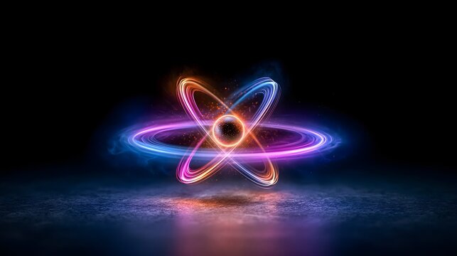 Quantum Computing Superposition Abstract Visualization