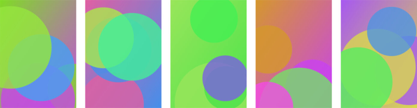 A set of vibrant colorful backgrounds for poster design and social media template projects featuring a modern abstract art design style