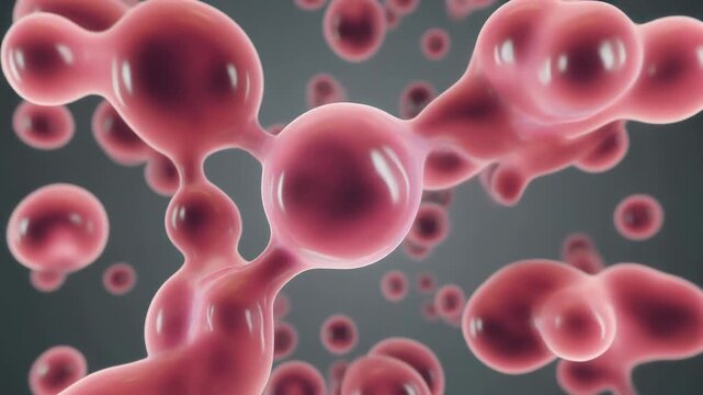 Abstract Organic Molecular Cells 4K Generative AI