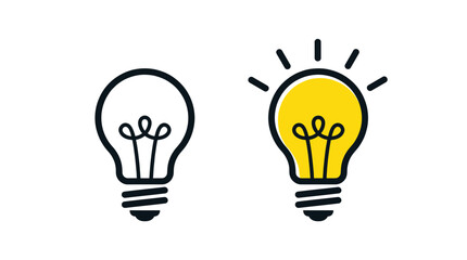 Light bulb icons representing creativity and innovation. © Zity