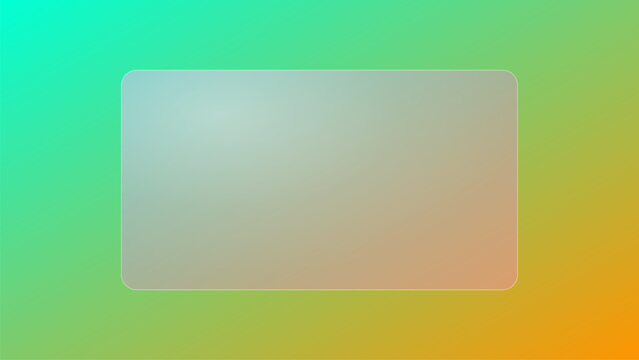 Modern glassmorphism frame for website design featuring a liquid glass effect overlaying a vibrant colorful gradient background for digital user interfaces