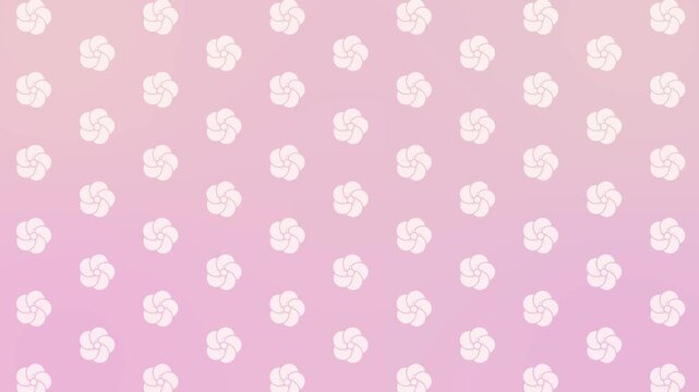 Japanese Plum Blossom Flower Pattern Motion Background in Pink Looped Video