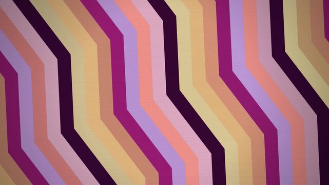 Retro 70s abstract zigzag pattern background with colorful geometric stripes