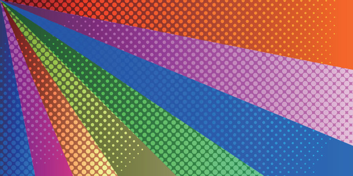 Vibrant Colorful Comic Style Bursting Radial Background