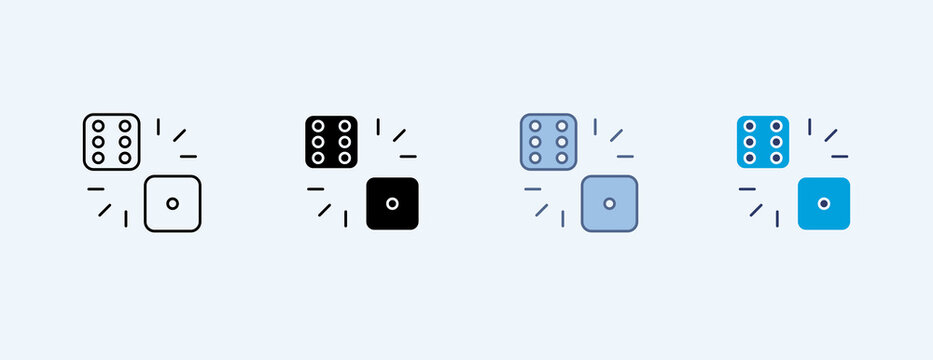 Probability Multiple Icon Illustration Vector