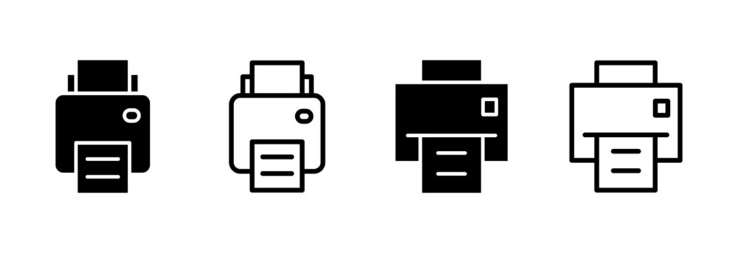 Print icon symbol for apps and websites. printer sign and symbol