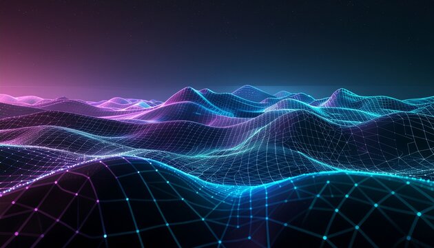 Close-up abstract render of iridescent bismuth crystal steps
