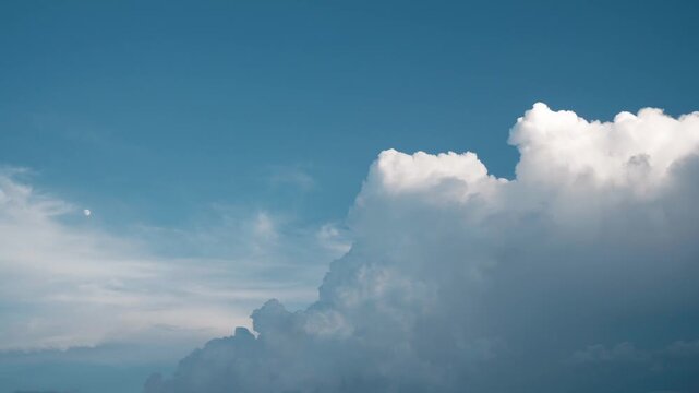 timelapse of clouds in blue sky