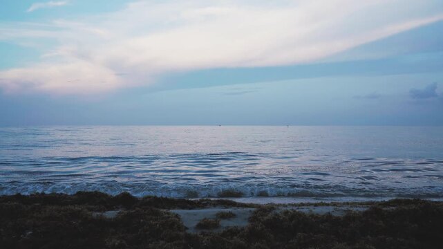 waves crashing on beach