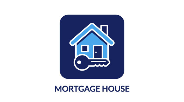 Mortgage House Logo with Key and Home Icon.
