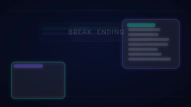 Gaming Stream Overlay Neon HUD Scene Cards Motion Animation