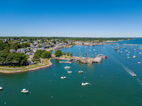 Aerial view of Plymouth, Massachusetts (town)