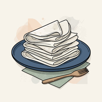 Rumali Roti Folded Layers