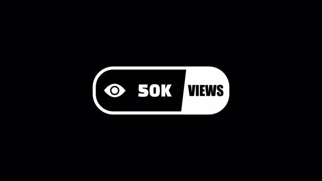100k views modern counter animation with stylish analytics display for growth and engagement.