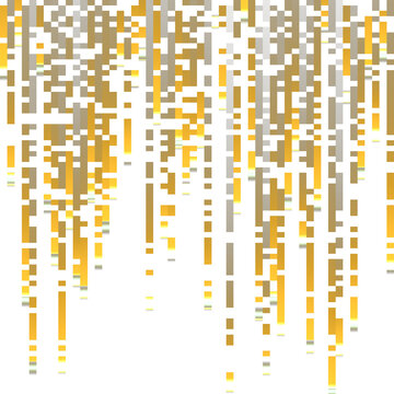 Amber Matrix Digital Rain Overlay, Isolated on Transparent Background. Isolated glowing matrix digital rain for VFX, motion graphics and cinematic compositing.