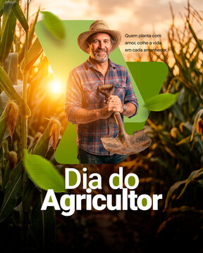 Dia do Agricultor Parab&eacute;ns Social Media Post