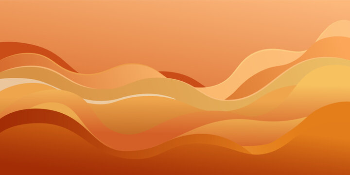 modern abstract background with gradient orange color wavy shapes , for poster. banner, web design, header, cover, billboard, brochure, social media, landing page