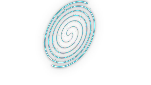 Cyan Wind Swirl Vortex Spiral Overlay, Isolated on Transparent Background. Isolated glowing wind swirl vortex spiral for VFX, motion graphics and cinematic compositing.