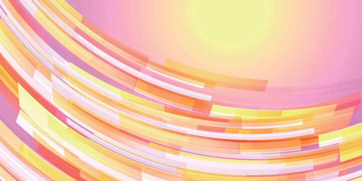 Abstract Golden Curved Lines on Pink Background