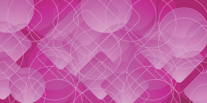 Abstract Pink Geometric Shapes Pattern Background